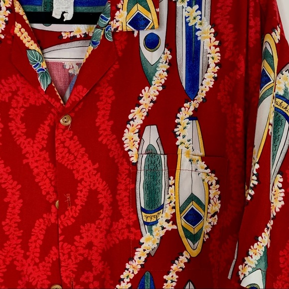 VTG Diamond Head Hawaiian Shirt Reds EUC - XL - Picture 3 of 7